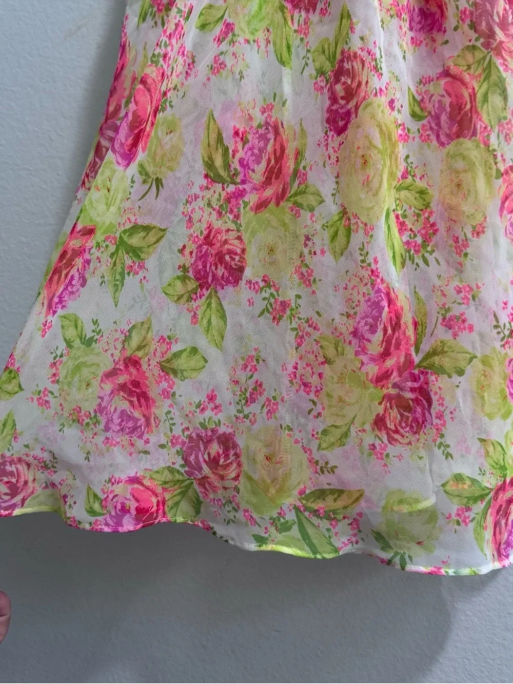 Victoria's Secret Dream Angels Vibrant Floral Chiffon Ruffle Babydoll Size Large